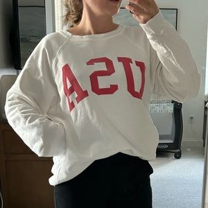 Free People Retro Brand USA crew sweatshirt